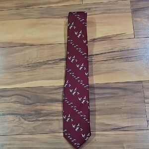 Lane & Co. Paducah, KY Elegant Burgundy Men's Tie with Bird Pattern